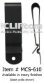 Metal belt holster clip (610BP), Tempered