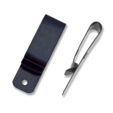 Metal belt clip (607), Black powder coated, Tempered