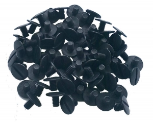 Alum Binder Screw, 1/4" long, black, 8/32 thread; Pack of 100