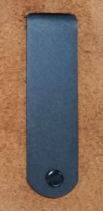 Metal belt extended clip (607EBN), Dark Brown powder coated, Tempered