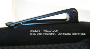 InstaClip one-piece belt clip, black