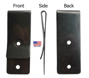 Metal belt clip (631), Stainless Tempered Clip - USA