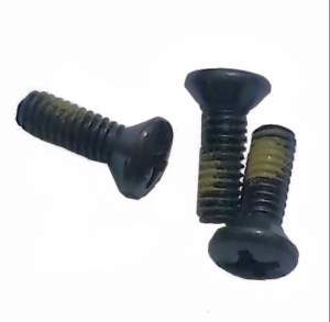 SCREW, PHILLIPS RAISED COUNTERSUNK, STEEL, 0.5" length, Nylon patch, 8/32 thread; pack of 100