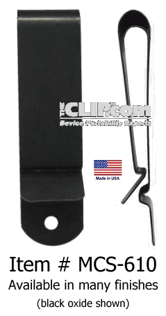  Inc. > Metal Belt Clips > Spring steel metal belt holster clip.  Made in USA