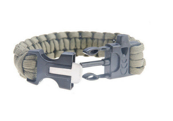 5 in 1 Tactical Survival Bracelet with Paracord Rope For Camping Gear Kit