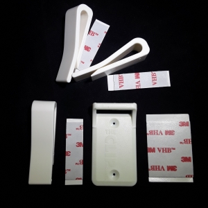 Three (3) Original Belt Clips and One Mount Kit - White