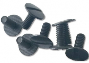 Aluminum Binder Screw, 3/8" Length, Black; Pack of 100