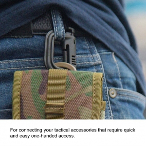 Single Grimloc connector on a jeans belt loop