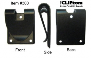 heavy duty plastic belt clip than can be riveted or screwed onto a wireless device