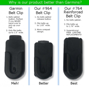 Our clips are better than your Garmin clip.