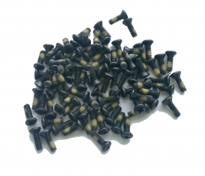 SCREW, PHILLIPS RAISED COUNTERSUNK, STEEL, 0.5" length, Nylon patch, 8/32 thread; pack of 100