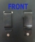 Metal belt clip (607), Black powder coated, Tempered